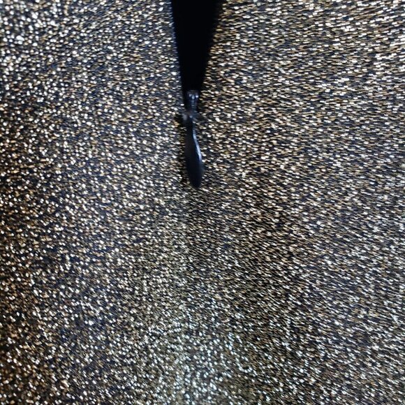 Forever 21 Glitter Sheer Panel Mini Dress Sparkle Gold/Black Size Women's Medium - Picture 8 of 10